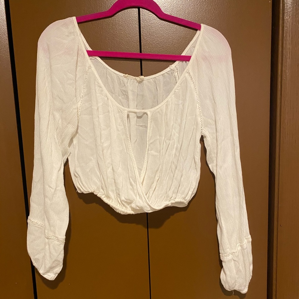 Nordstrom White Boho Crop Top